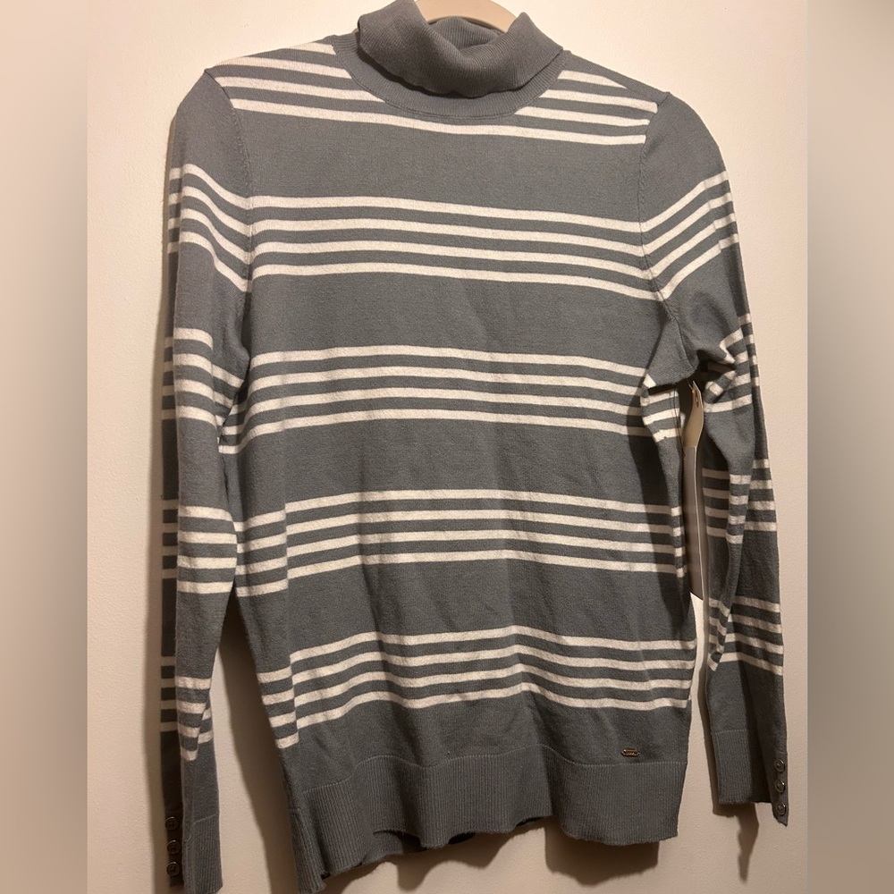 Striped Turtle Neck